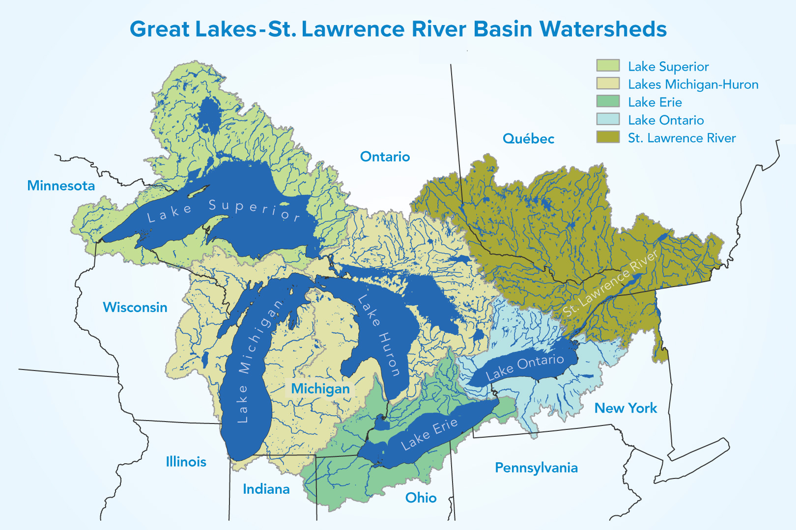 Great Lakes-St. Lawrence River Basin Watersheds